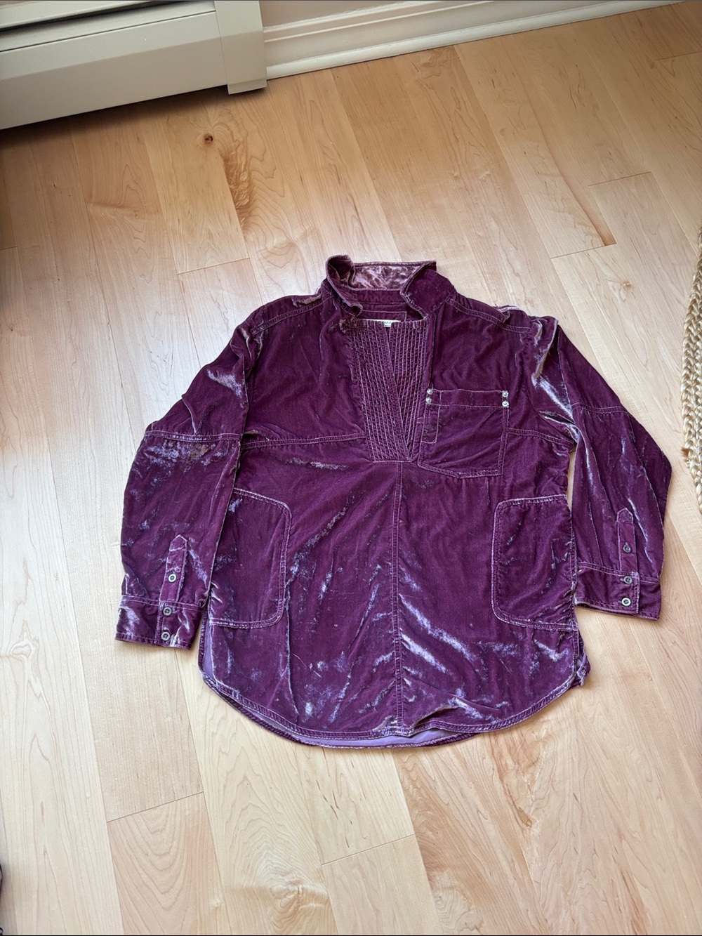 Women’s Free People velvet shirt